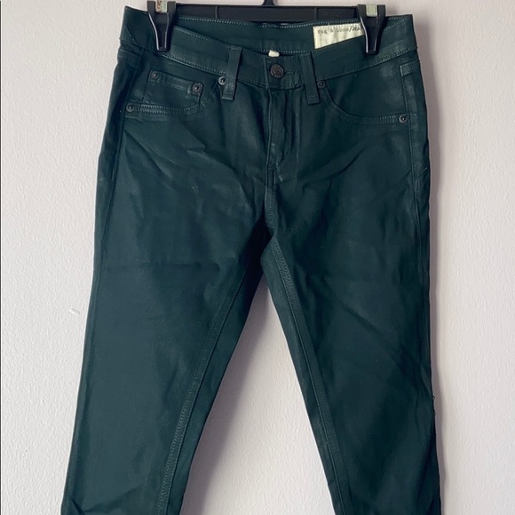 Rag & bone green coated leggings size 4 - 150 - Picture 2 of 7